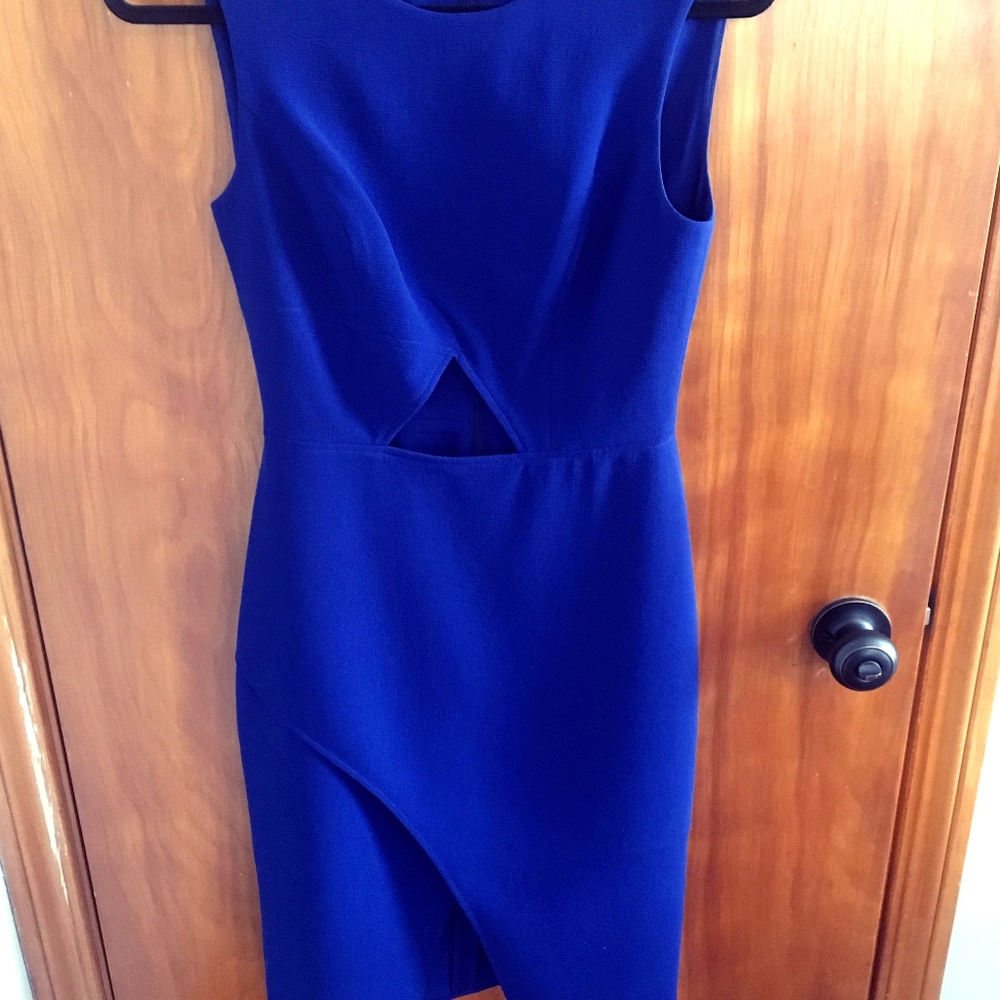 BCBG Blue cutout dress with slit